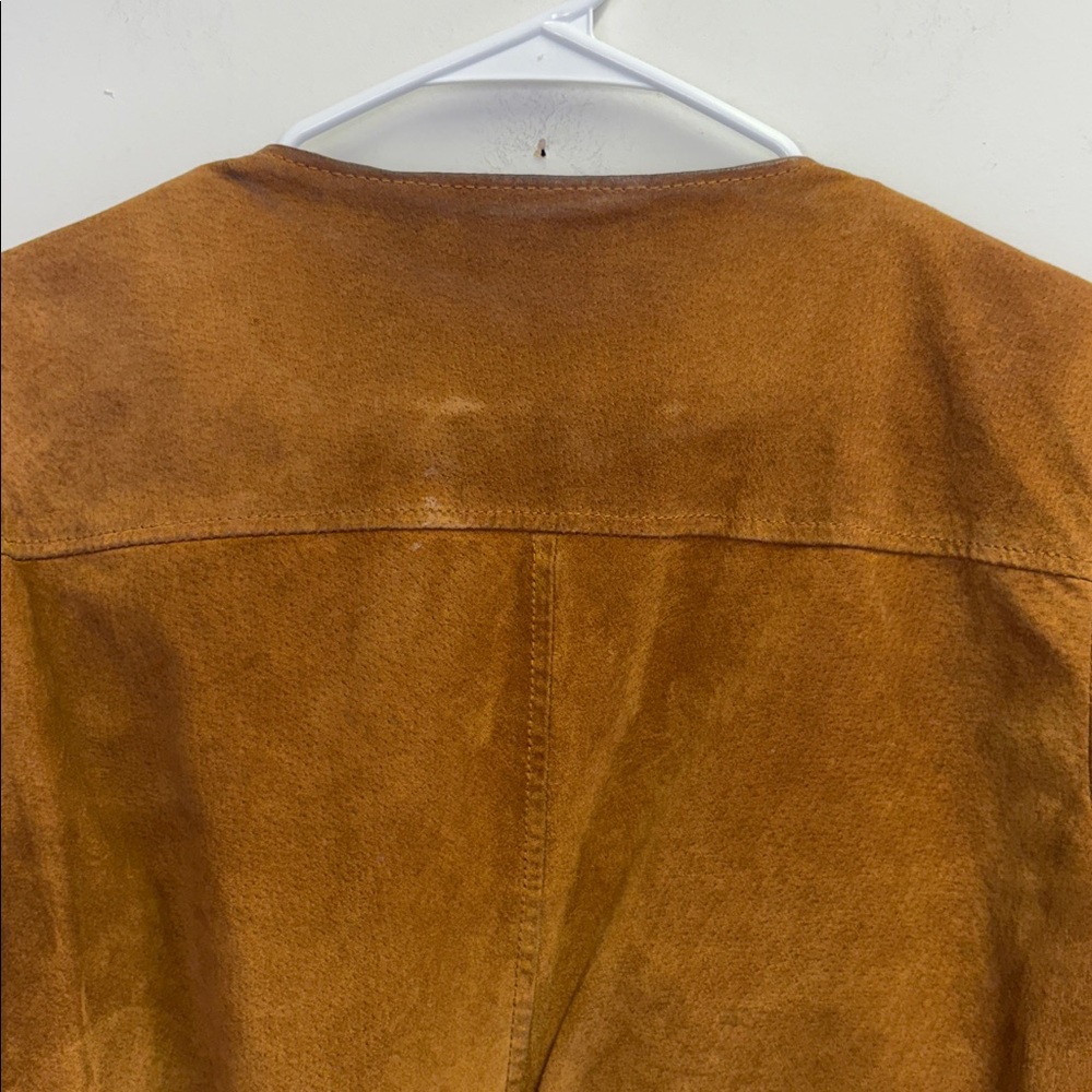 Forever 21 Suede Fringe Boho Western Jacket Size Large - Picture 10 of 12